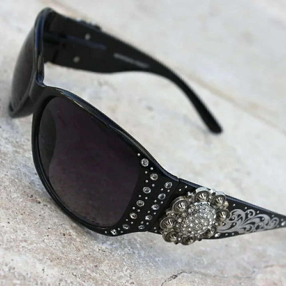Montana West Concho Sunglasses in Black